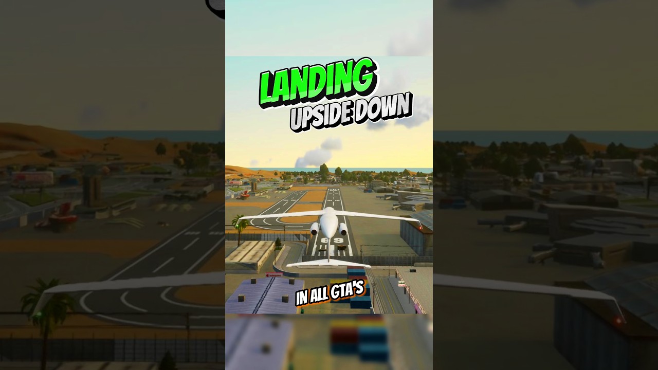 Landing a plane upside down in GTA #gta #gta5 #gaming