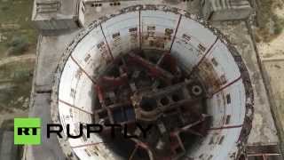 Video thumbnail of "Abandoned Chernobyl-era nuclear plant in Crimea (drone footage)"