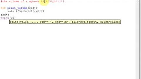 python volume of sphere