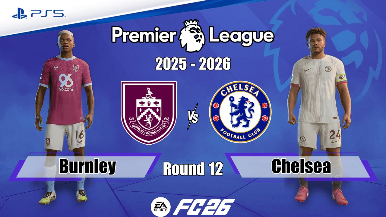 Burnley vs. Chelsea Ft. Walker, Delap | Premier League 25/26 | Full Match | FC 26 - PS5™[4K]