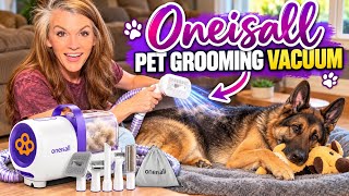 oneisall Dog Grooming Vacuum Review | German Shepherd Deshedding Test