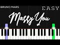 Bruno Mars - Marry You | EASY Piano Tutorial