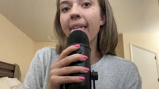 ASMR| SLOW & SENSITIVE MIC LICKlNG/ EATING- SLOW HAND MOVEMENTS RELAXING TRIGGERS