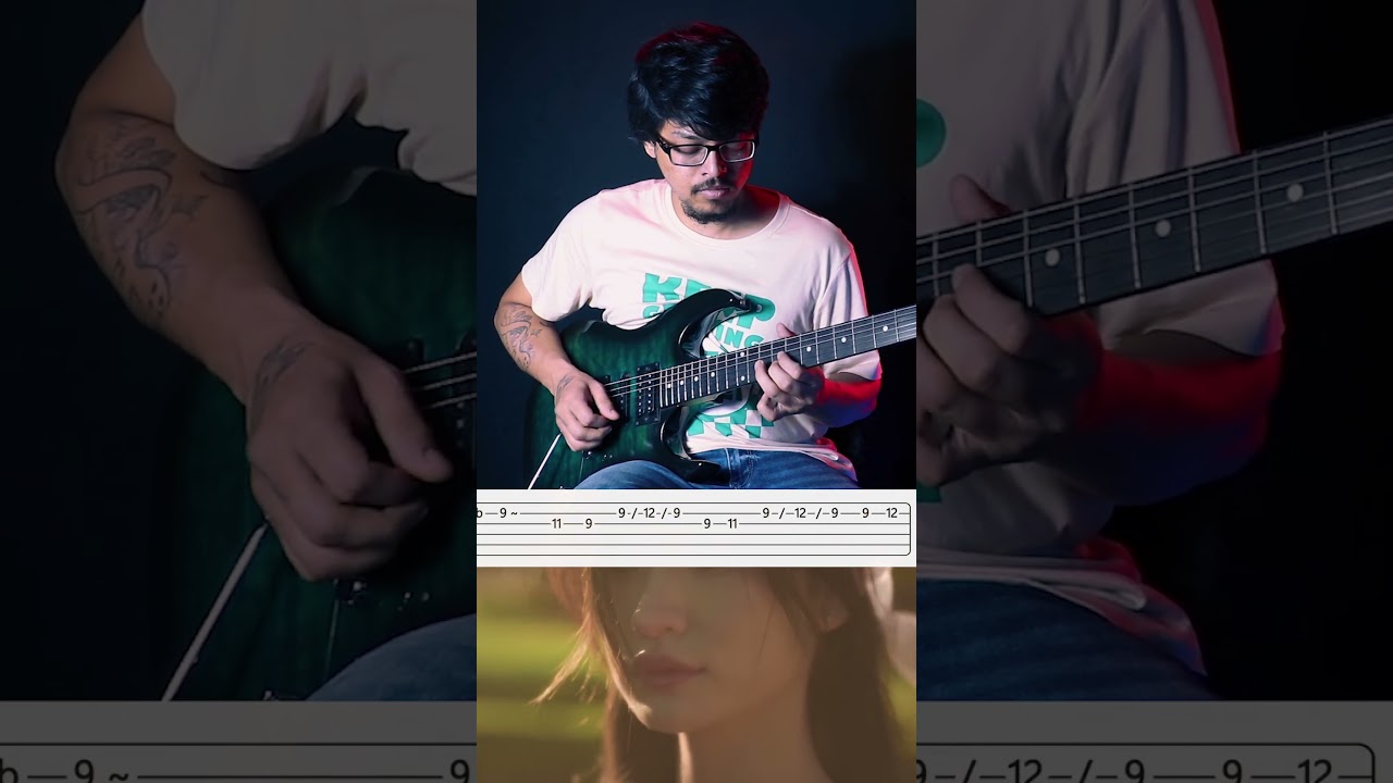 Yung kai - Blue Guitar Instrumental With Tabs 🎸#guitar #guitarlesson #guitarcover #shorts