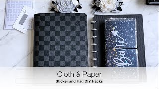 cloth & paper sticker and flag hacks