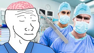 Wojak buys Bitcoin and goes brain surgery