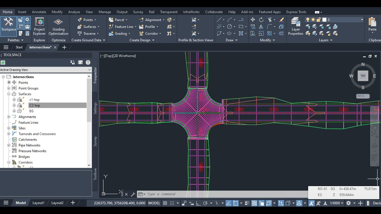 Design Road Intersection Manual part (1).تصميم تقاطع طريق - YouTube
