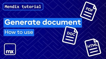 How to use the Mendix document generator | Mendix
