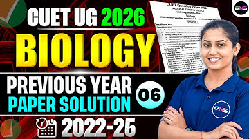 Cuet Biology Previous Year Question Paper|CUET 2026 Biology Preparation|Cuet biology pyq chapterwise