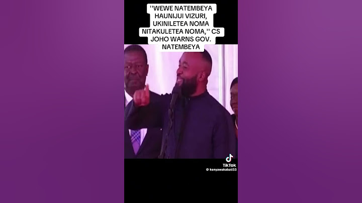 NITAKUMALIZA WEWE NATEMBEYA JOHO THREAT NATEMBEYA #gachagua #ruto #railaodinga