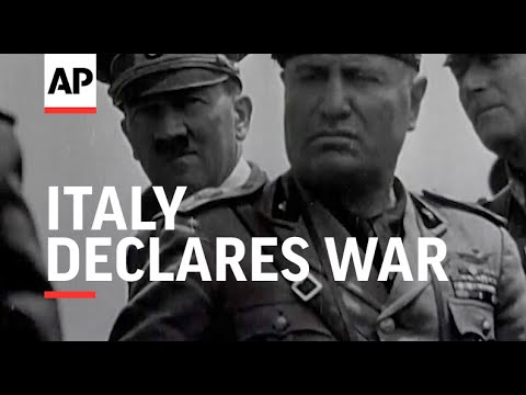 Italy Declares War - 1940 | Movietone Moment | 10 June 2022