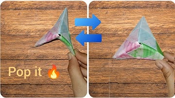 Easy pop it fidget antistress origami tutorial|how to make pop it origami tutorial #art #artandcraft