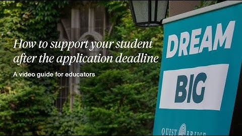 For Educators: Supporting your Student After the Application Deadline
