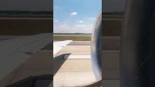 Delta Boeing 717 engine and wing view takeoff #boeing717 #airliners #deltaairlines