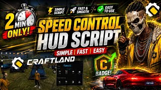 Speed Control HUD Script in Craftland Creator Studio | Easy Mobile Tutorial | Get C Badge Fast