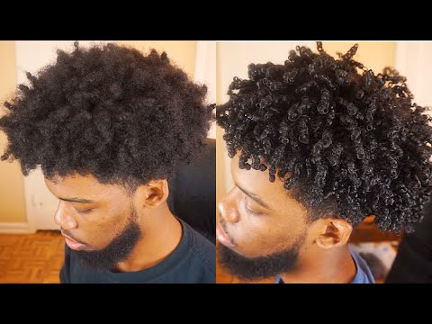 How To Get Curly Hair For Black Men! Define Curls Natural Hair (Men'S Curly  Hair Tutorial) - Youtube