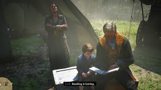 RDR2 - Hosea & Abigail Teach Jack How to Read