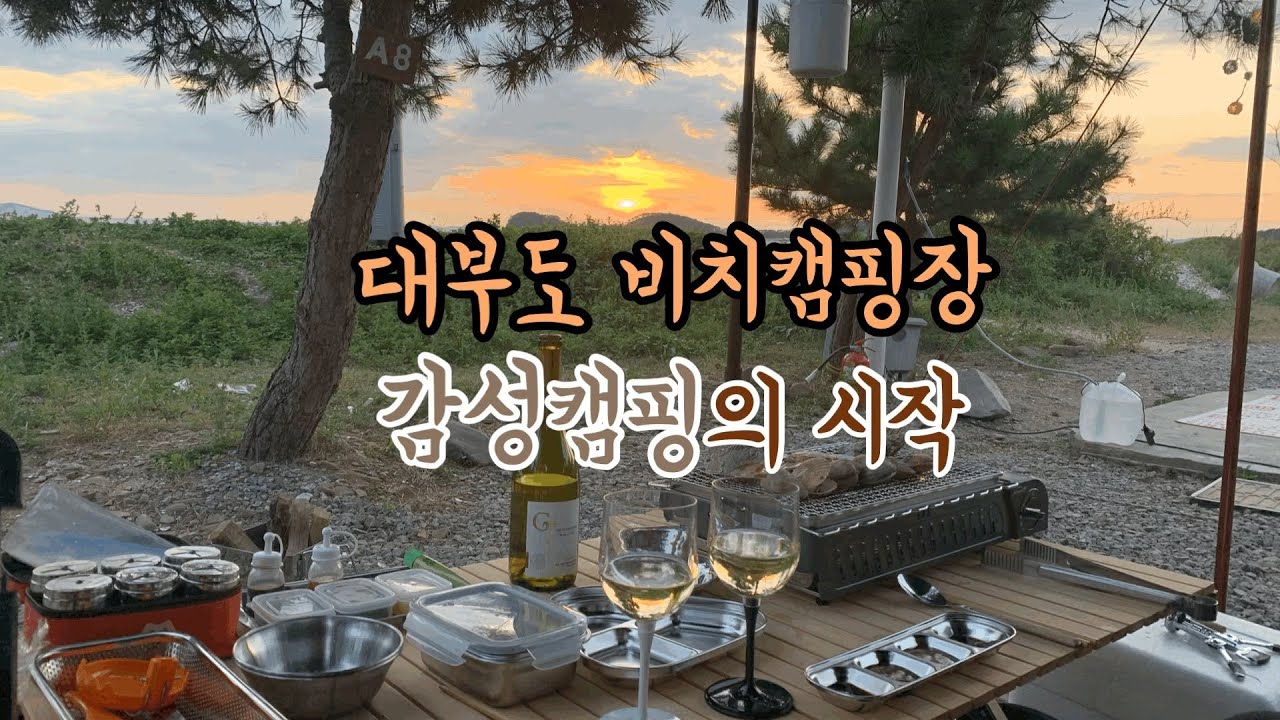 캠핑vlog❤️대부도비치캠핑장/뷰좋은캠핑장