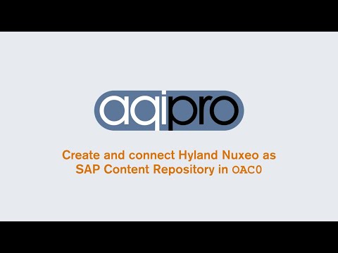 Create SAP Content Repository to connect Hyland Nuxeo