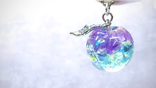 【UVレジン　100均】ガラスの林檎作ってみました UV resin Glass Apple