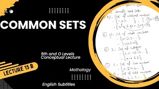 Lecture 15B Commonly used Sets and their Notations | Sets and Relations| Conceptual Understanding