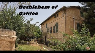 Israeli countryside. The beautiful Bethlehem of Galilee village. Impressive old stone houses