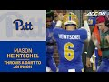 Pitt's Mason Heintchel Throws A Dart to Kenny Johnson