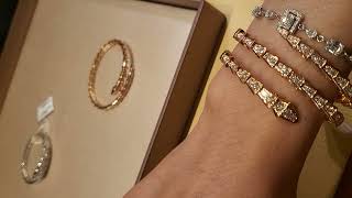 Serpenti Viper Bracelet And Serpenti Ring Full Pavediamond At Bvlgari Shop
