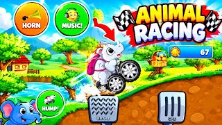 Animal Racing Game 🐰🚗 | Funny Animal Driving & Hill Climb Adventure! screenshot 1