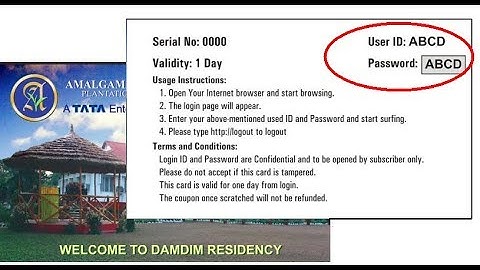 Hotel WiFi Login method through Voucher