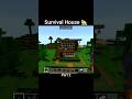 How to Build a Survival House 🏡 Minecraft #minecraft #gaming #shorts #viral #trending