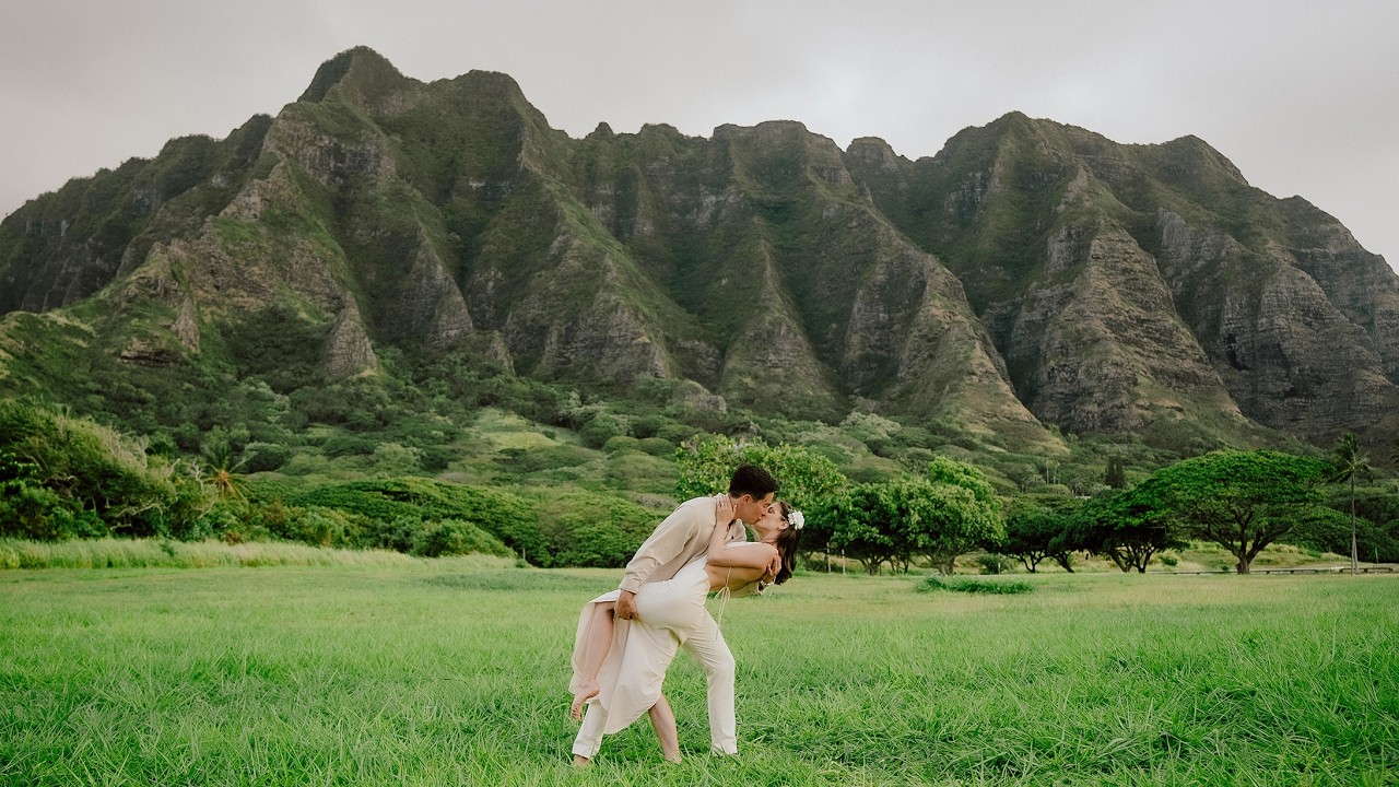 Jake and Camille Elopement Video |  Kualoa Regional Park - Oahu, Hawaii