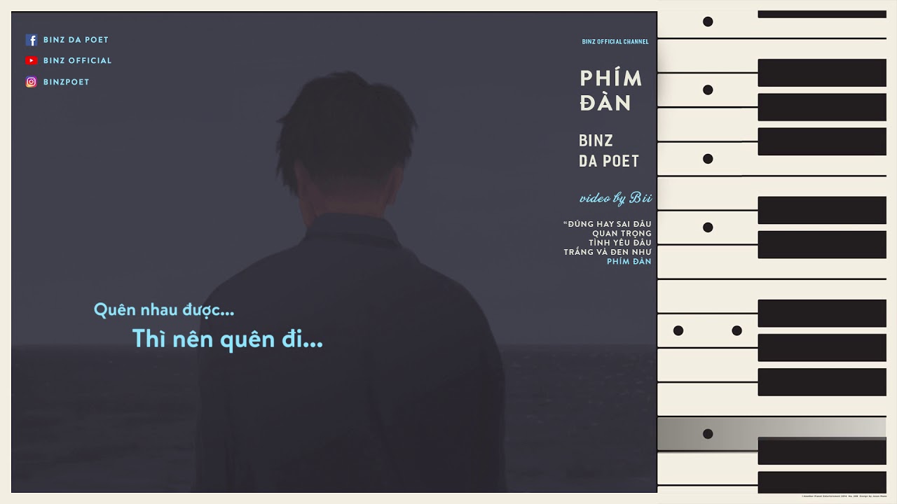 PHÍM ĐÀN | BINZ DA POET || VIDEO LYRICS