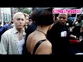 Eminem dr dre  exwife nicole young arrive to the 1999 mtv music awards red carpet in ny