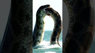 How A Giant Python Swallows BIG Snake Of its Own Kind 😨