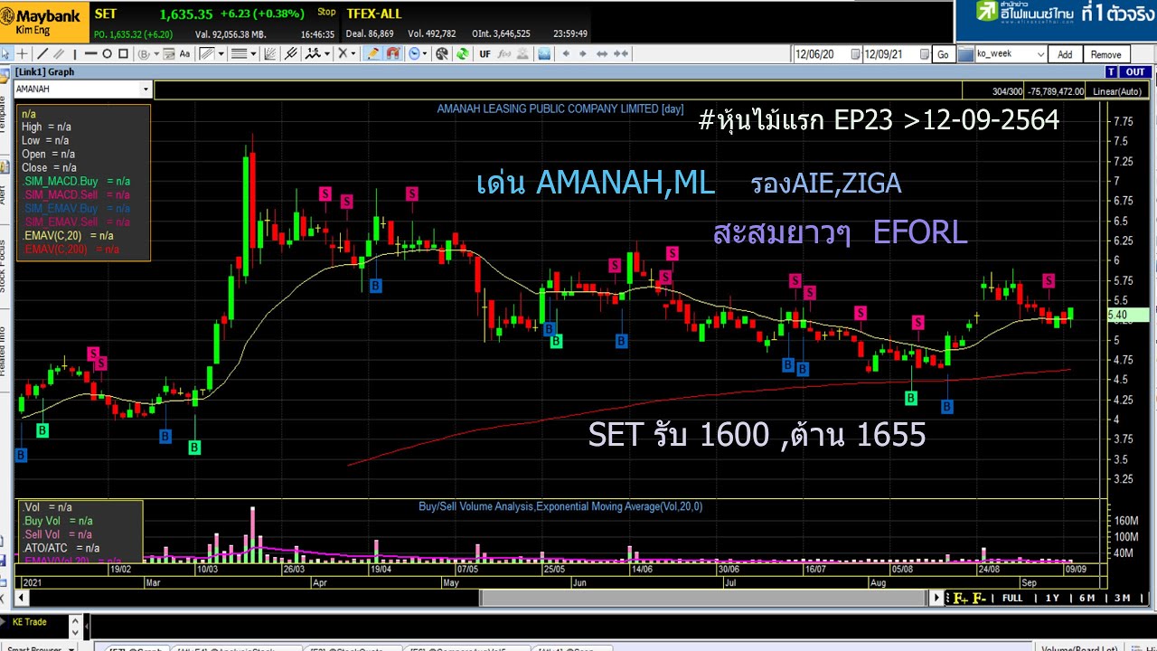 #หุ้นไม้แรก #หุ้น #EP23 #AMANAH #ML #AIE #ZIGA #EFORL #SET รับ1600 ต้าน1655