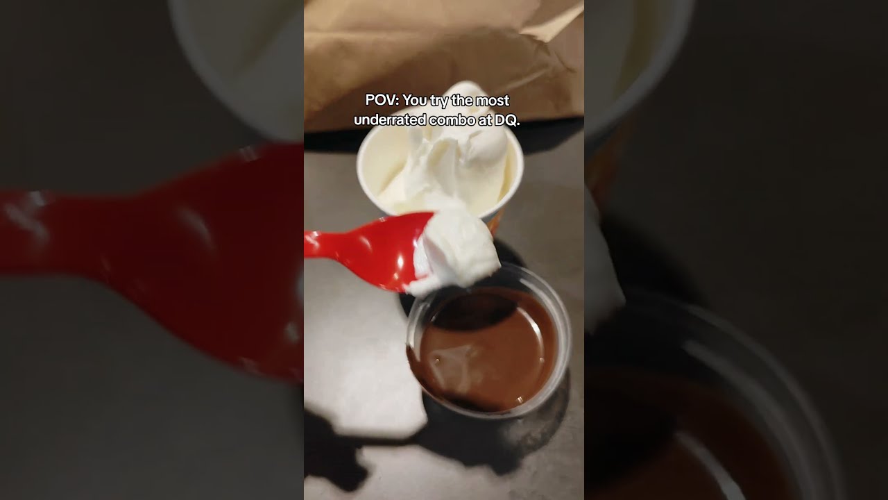 Must Try Vanilla Blizzard Of DQ With Extra Chocolate Dip Food Dq