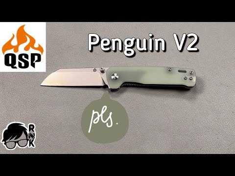 Review/impressions of the QSP Jade G10 & D2 Penguin V2 knife with PB or caged bearings… really good!