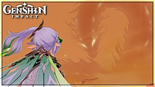 Dendro Dragon Apep Cutscene - Nahida's Story Quest Act II Cutscene - Genshin Impact 3.6