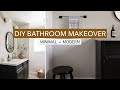 DIY Small Bathroom Transformation on A Budget (minimalistic + modern)