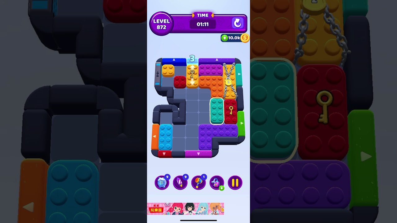 Color Block Jam Level 872 solution 
