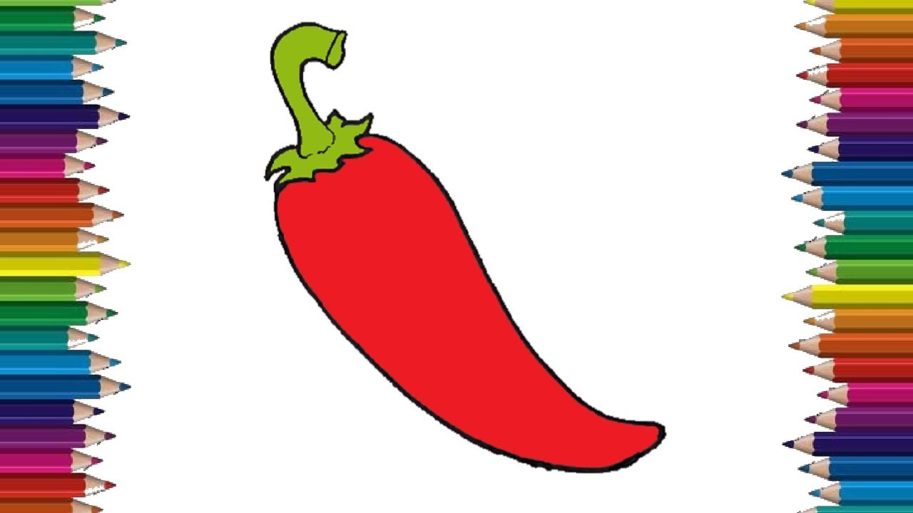 How to draw chili Peppers easy - chili Peppers drawing