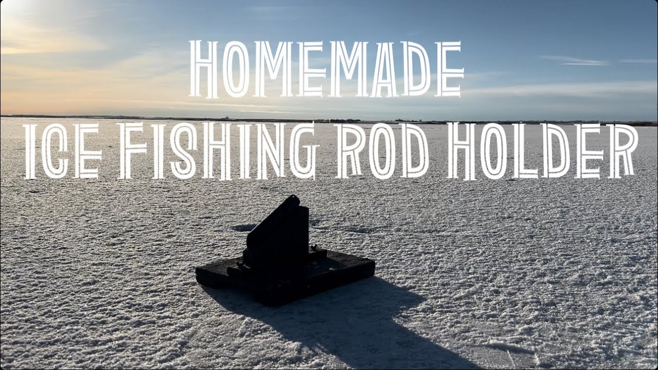 Pops Homemade Anchored Ice Rod Holder Design! (Never lose your ice rod  again!) #icefishing 