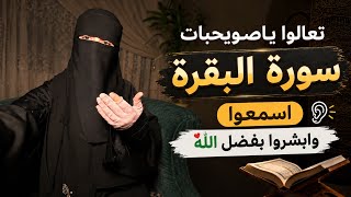 تعالوا ياصويحبات سورة البقرة اطمئنوا كفاية الله قادمة لكم بأسرع مما تتخيلون بحكمته وسمعه ولطفه