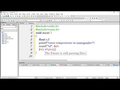 #C PROGRAM #4 (PROGRAM TO CONVERT TEMPERATURE FROM CENTIGRADE TO FAHRENHEIT)