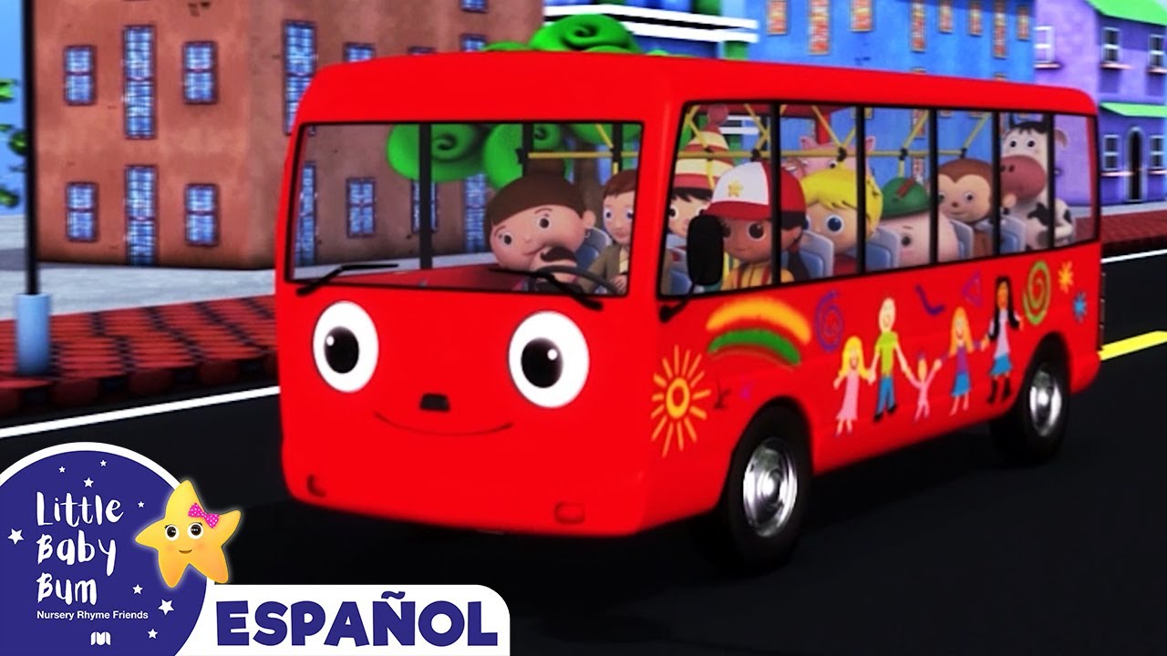 Tamano relativo pizarra aerolíneas Las Ruedas del Autobús Girando van | Canciones Infantiles | Dibujos  Animados | Little Baby Bum - YouTube