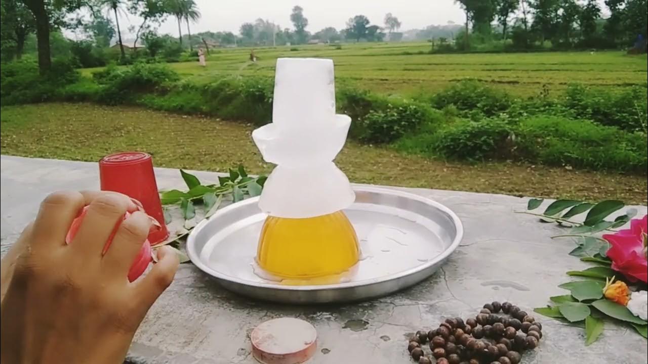 How to make day ice shivling at home Beautiful Ice Shivling Jyoti