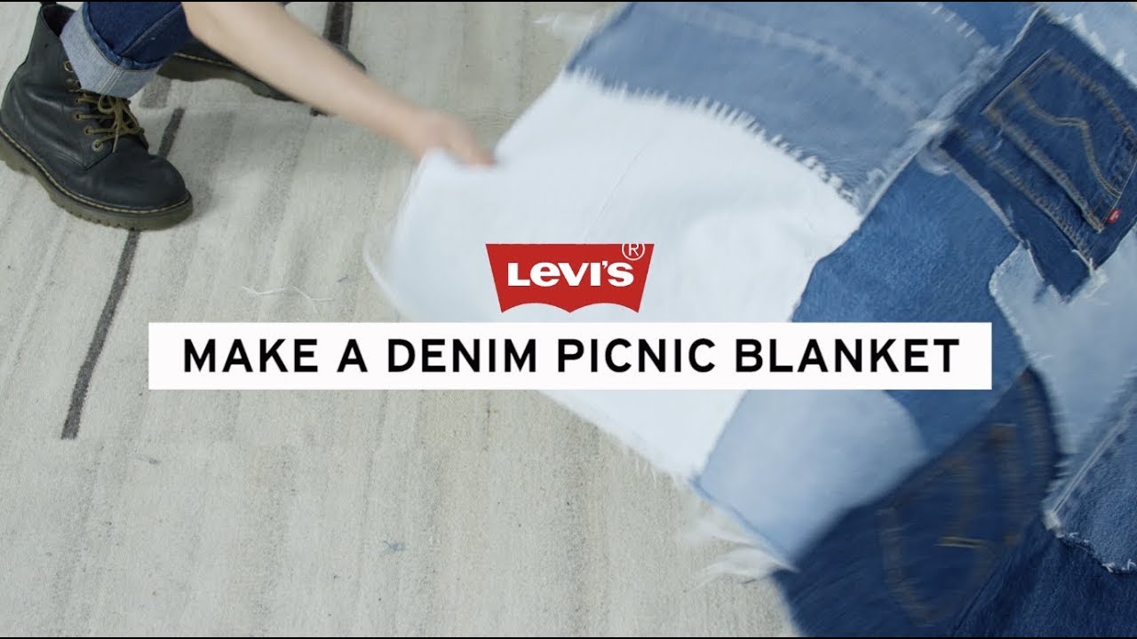 How to Make a Blanket out of Denim Pieces | Levi's - YouTube