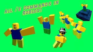 All /e Commands in Roblox! (R6)