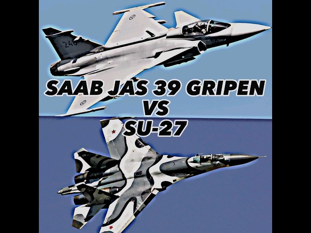 SAAB JAS 39 GRIPEN VS SU-27 #subscribe #edit #viral #shortsfeed #su27 #saabgripen #saab #sukhoi class=